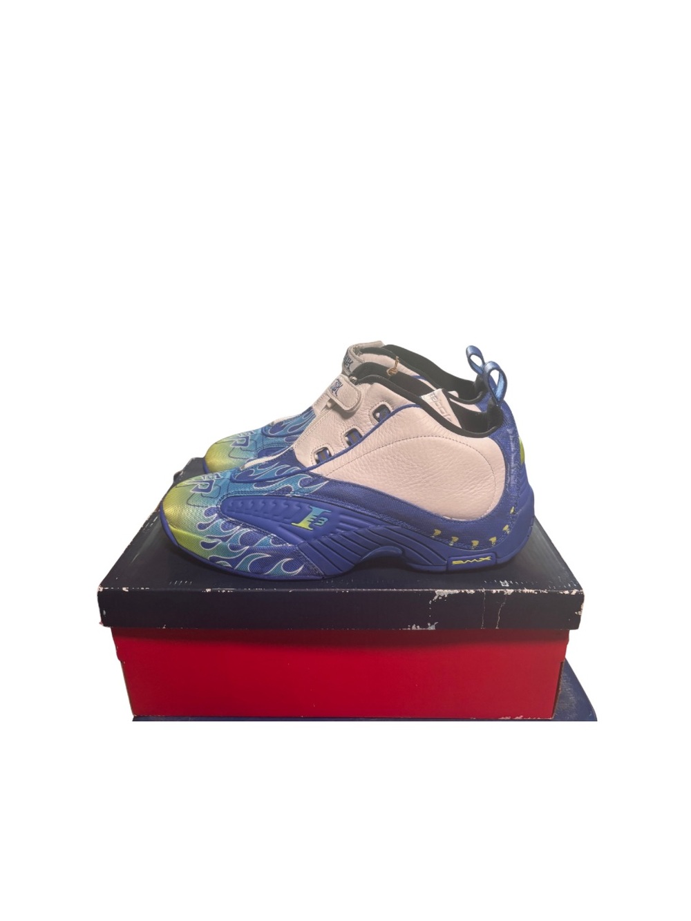 Reebok Blue, White & Green Mens”s Basketball Sneakers
